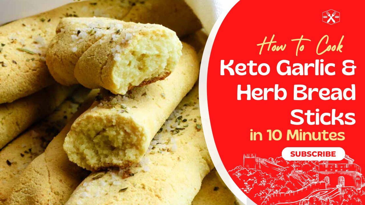 Keto Garlic & Herb Bread Sticks