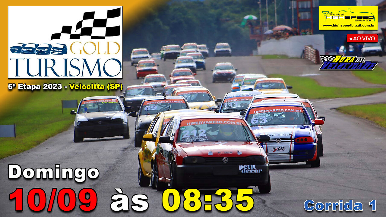 🔴 GOLD TURISMO | Corrida 1 | 5ª Etapa 2023 | Velocitta (SP) | Ao Vivo