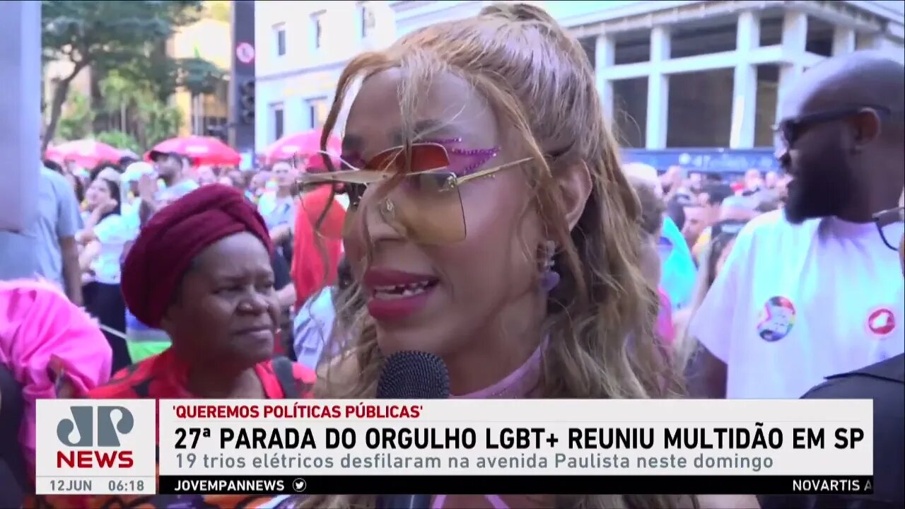 27ª Parada do Orgulho LGBT+ reuniu multidão em SP neste domingo (11)