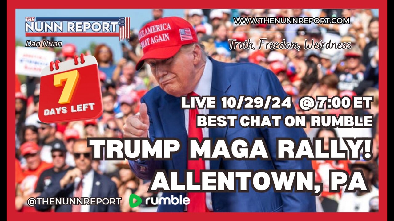 LIVE Trump MAGA Rally – Allentown, PA @ 7 ET