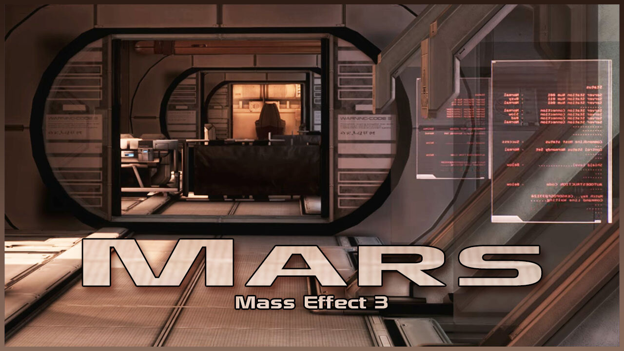 Mass Effect 3 Ambience | Mars Research Facility (1 Hour w/ Visuals)