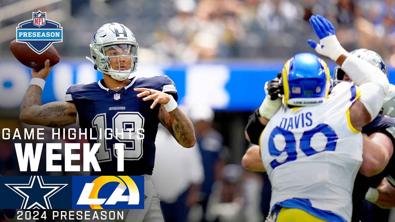 Dallas Cowboys vs. Los Angeles Rams | 2024 Preseason Week 1 Game Highlights