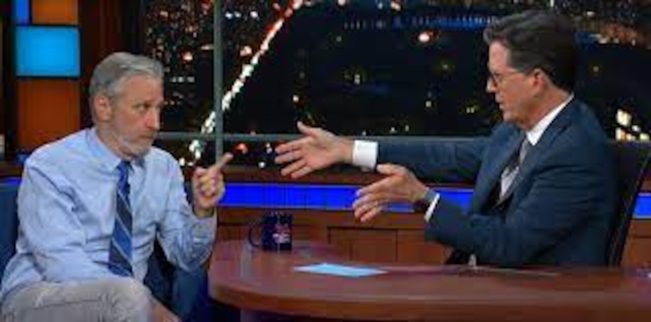 Jon Stewart Shocks Stephen Colbert By Suggesting The Lab Leak Theory Could Be True