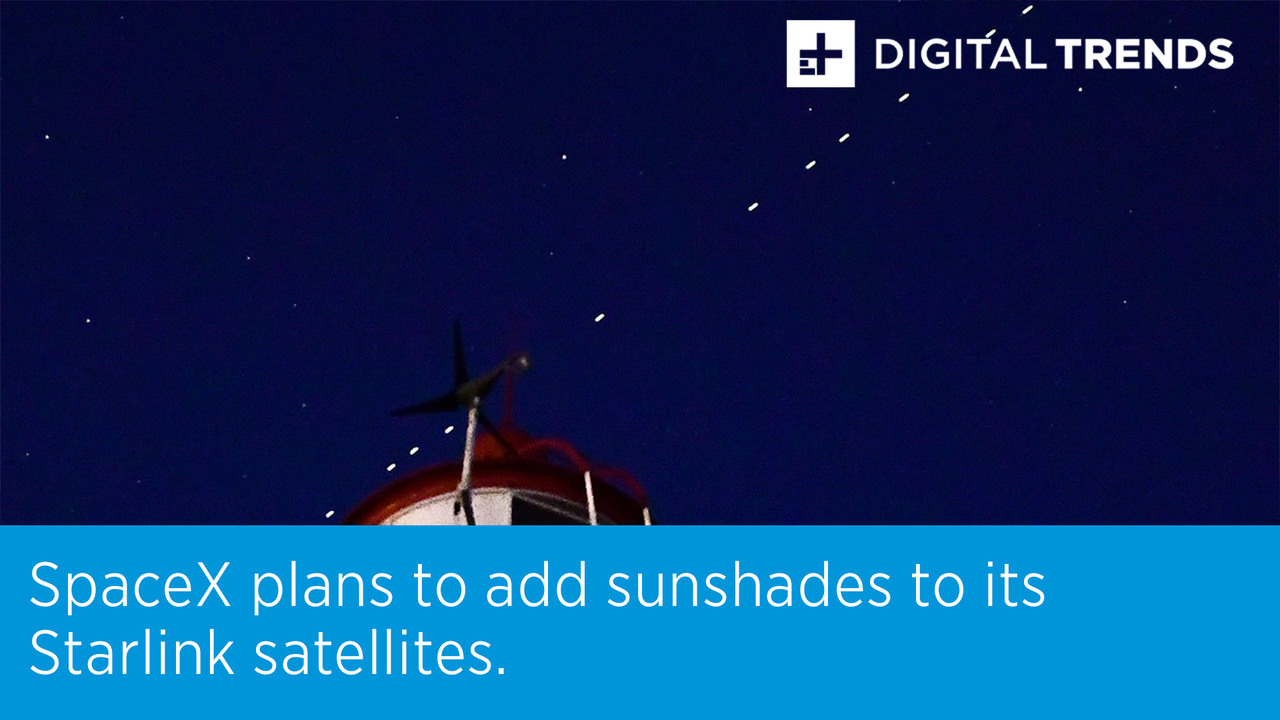 SpaceX plans to add sunshades to its Starlink satellites.