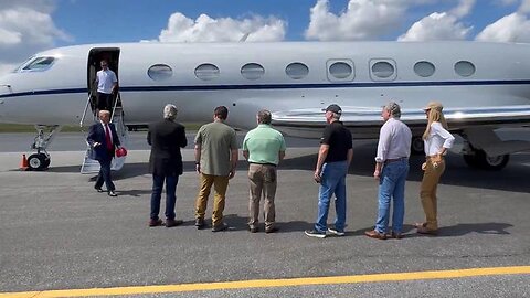 President Trump arrives at Valdosta Regional Airport in Lowndes, Georgia
