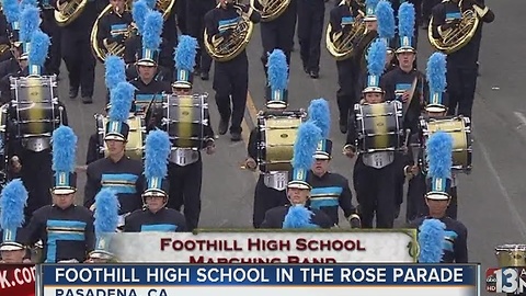 Foothill Marching Band performs in Rose Parade