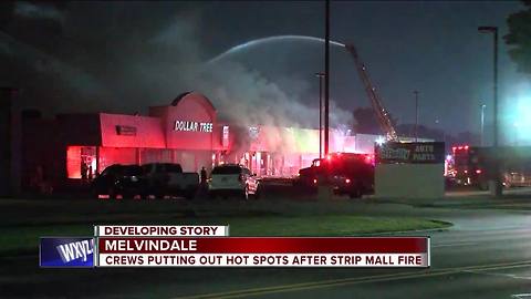 Fire at Melvindale strip mall forces some homes to evacuate