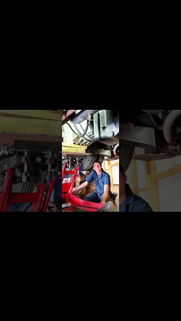 Bus transmission install #mechanic #transmission