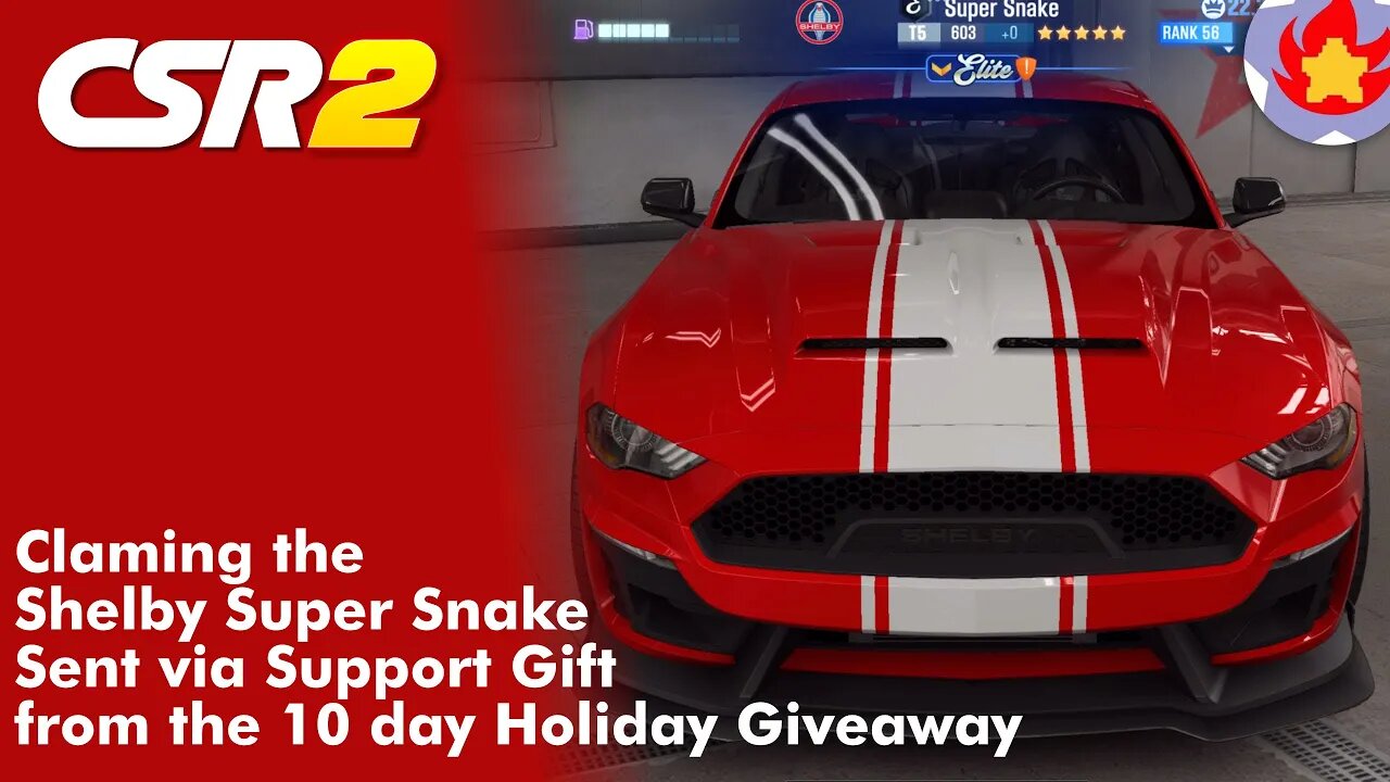 Claiming the Shelby Super Snake from the 10 Day Holiday Giveaway | CSR Racing 2