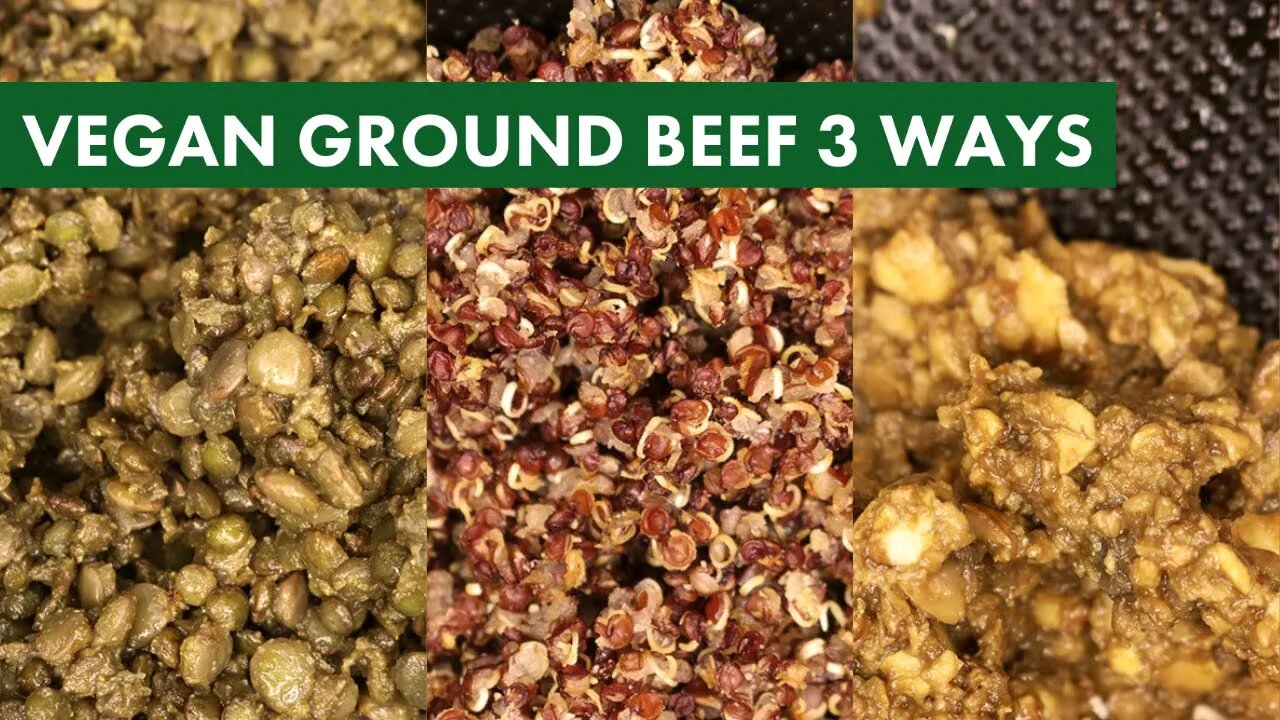 Making Your Own Vegan Meat At Home | 3 Easy Vegan Meat Alternatives For Ground Beef