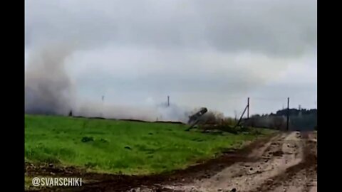 TOS 1A working on Ukrainian terrorists in the Avdiivka area (DPR)