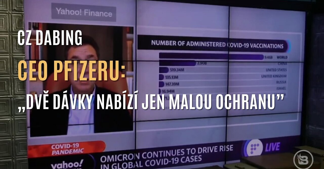 CEO Pfizeru v televizi přiznal, že dvě dávky nabízí velmi malou ochranu (CZ DABING)