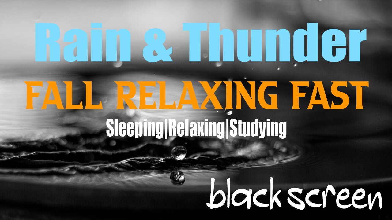 Rain and Thunderstorm Sounds for Relaxation and Sleeping with Dark Screen 3 Hours