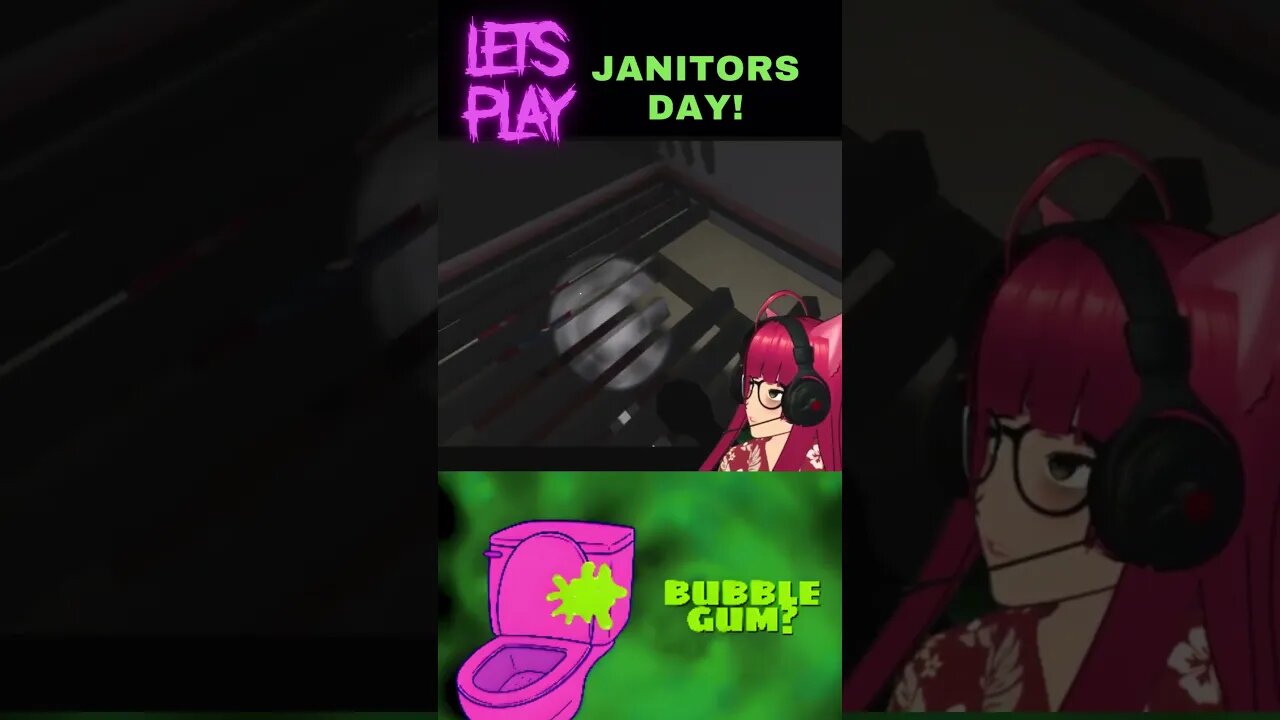 CLEANING? Me? Nuh-uh. Well maybe on JANITOR'S DAY! #gamingshorts #vtuber #itchio #game