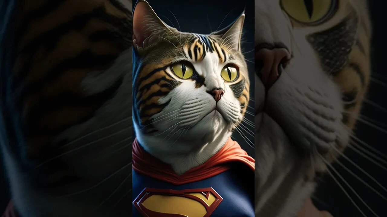 Cute Cat as Superman #shorts