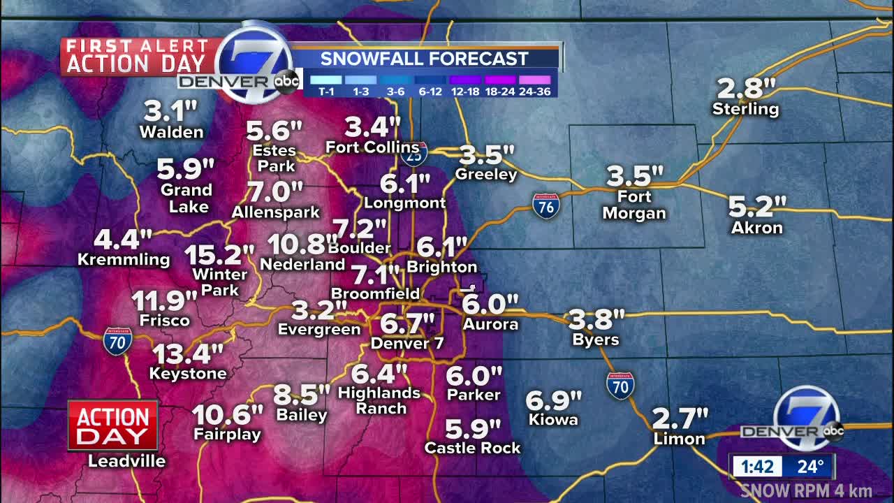 Current Colorado weather and traffic update as of 1:30 p.m. Saturday, March 2