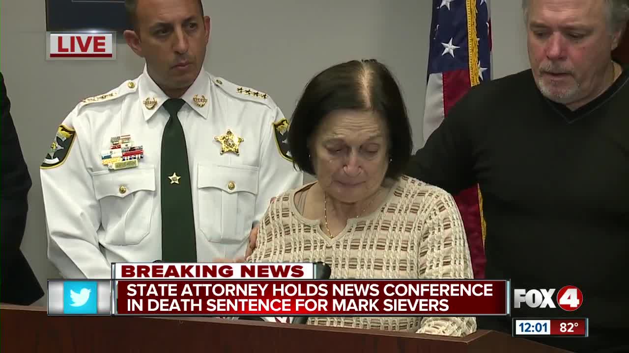 State attorney and family speak after Mark Sievers is sentenced to death