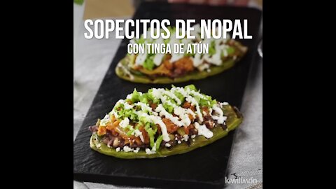 Nopal Soup with Tinga Tuna