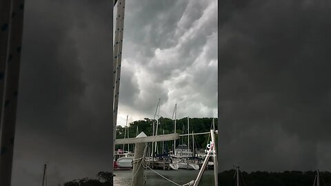 Summer storms in the marina. #gosailing