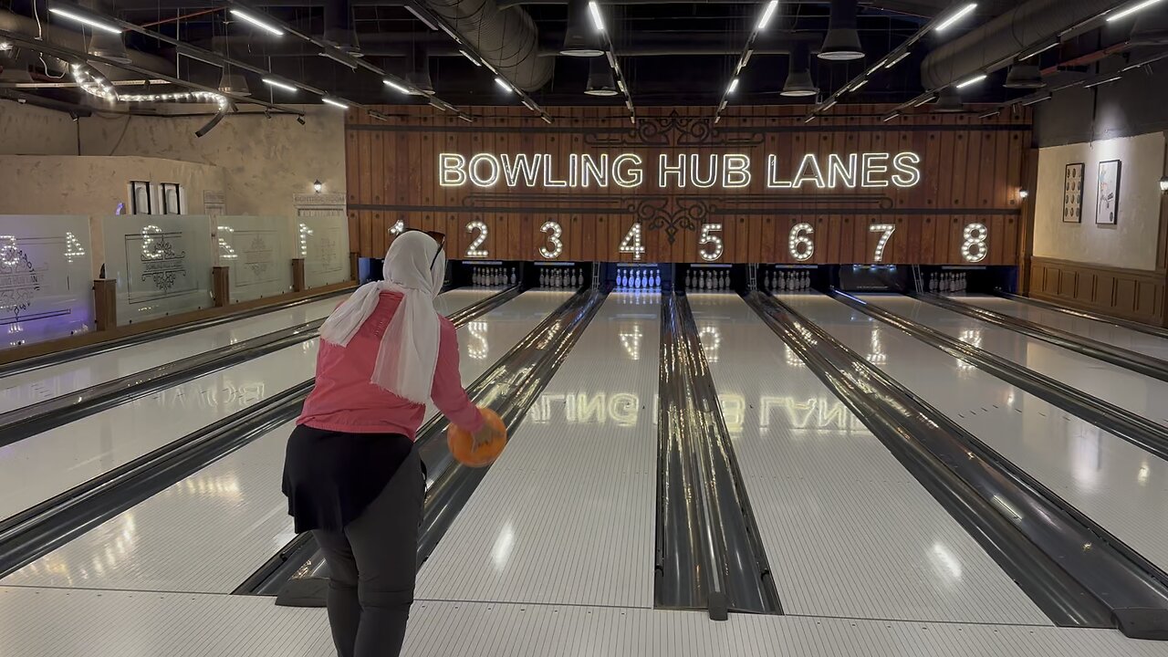 My aunt bowling