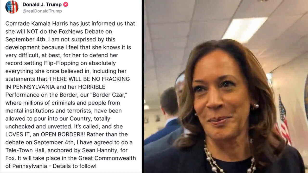 BRAVE Kamala Ran AWAY! Comrade Kamala OFFICIALLY Chickens Out And Totally Bails On Debate With Trump