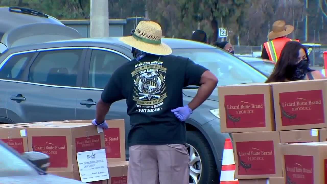 Feeding San Diego volunteers work to help local families