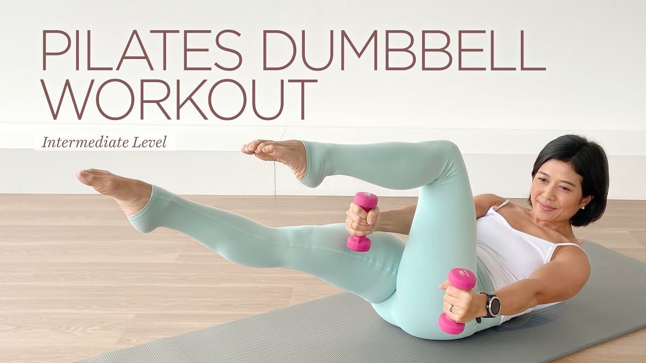 30 min Dumbbell Workout / Intermediate Pilates