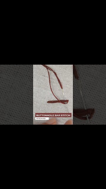 Buttonhole bar stitch #embrodiery