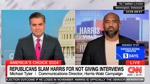 Harris Spokesman Tries And Fails To Defend Kamala's Media Dodging (Not Even CNN Bought This BS)