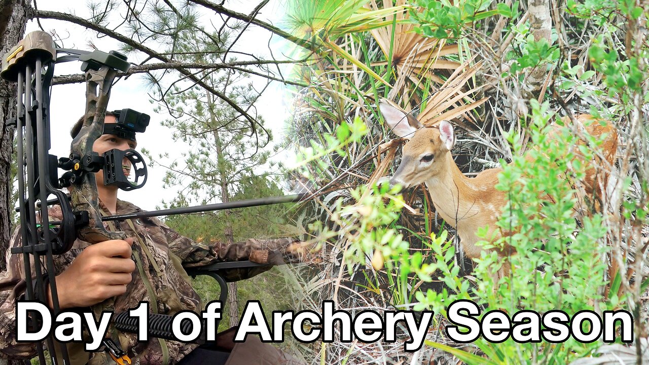 First Day of Archery Season in Florida! lots of ACTION