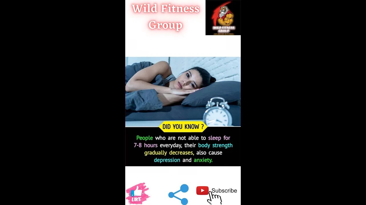 🔥People who don't sleep enough, suffers depression and anxiety🔥#fitness🔥#wildfitnessgroup🔥#shorts🔥