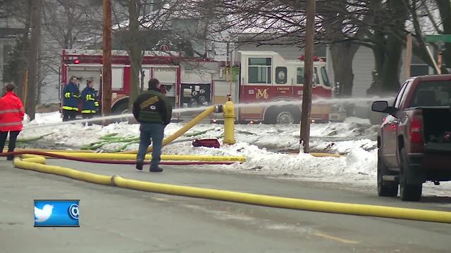 Fire at old Marinette Knitting mills