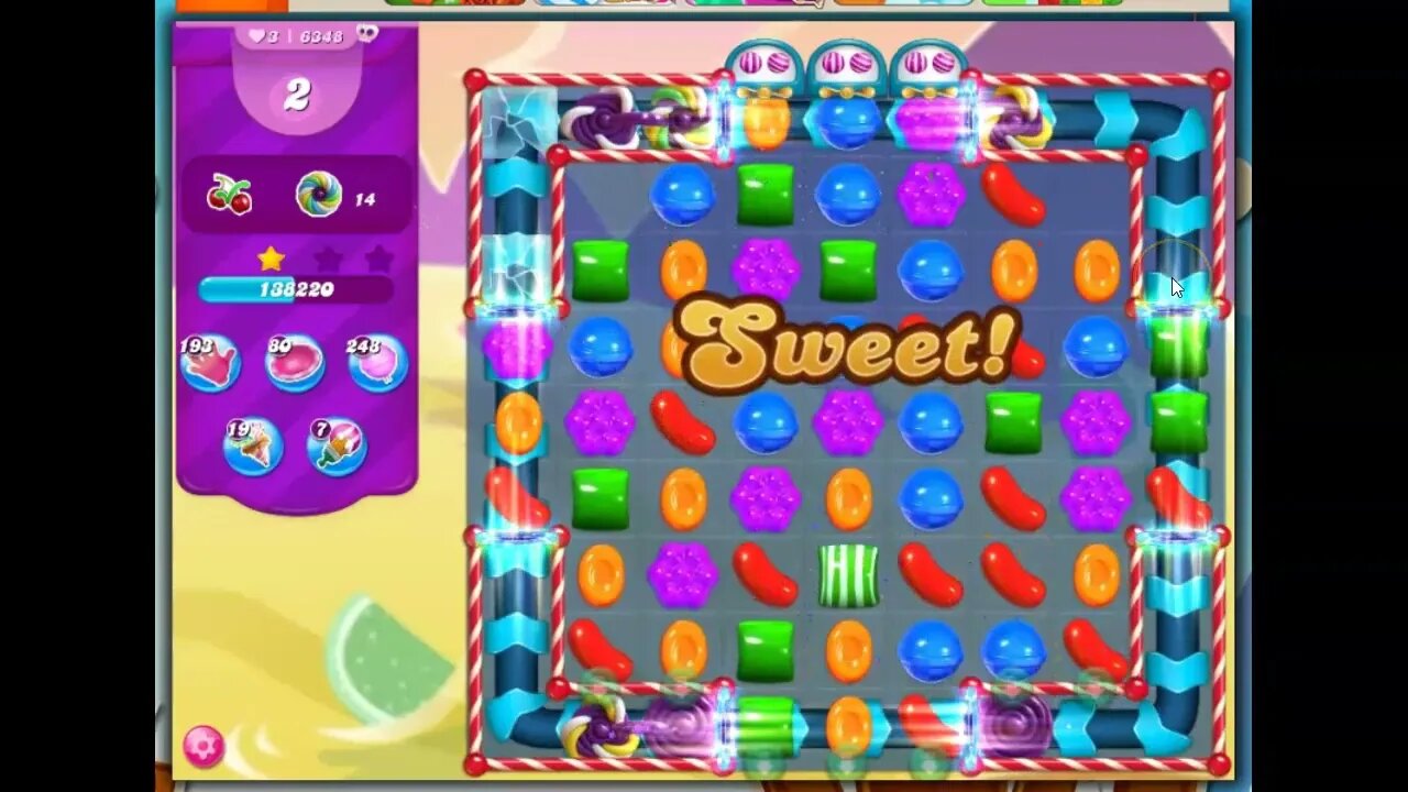 Candy Crush Level 6348 Talkthrough, 31 Moves 0 Boosters