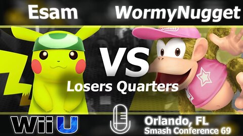 PG|Esam (Pikachu) vs. PPG|WormyNugget (Diddy) - Losers Quarters Smash Wii U - SC:69