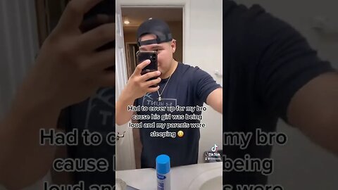 Guy Cleans Mirrow To Hide THIS tiktok tinobeatz