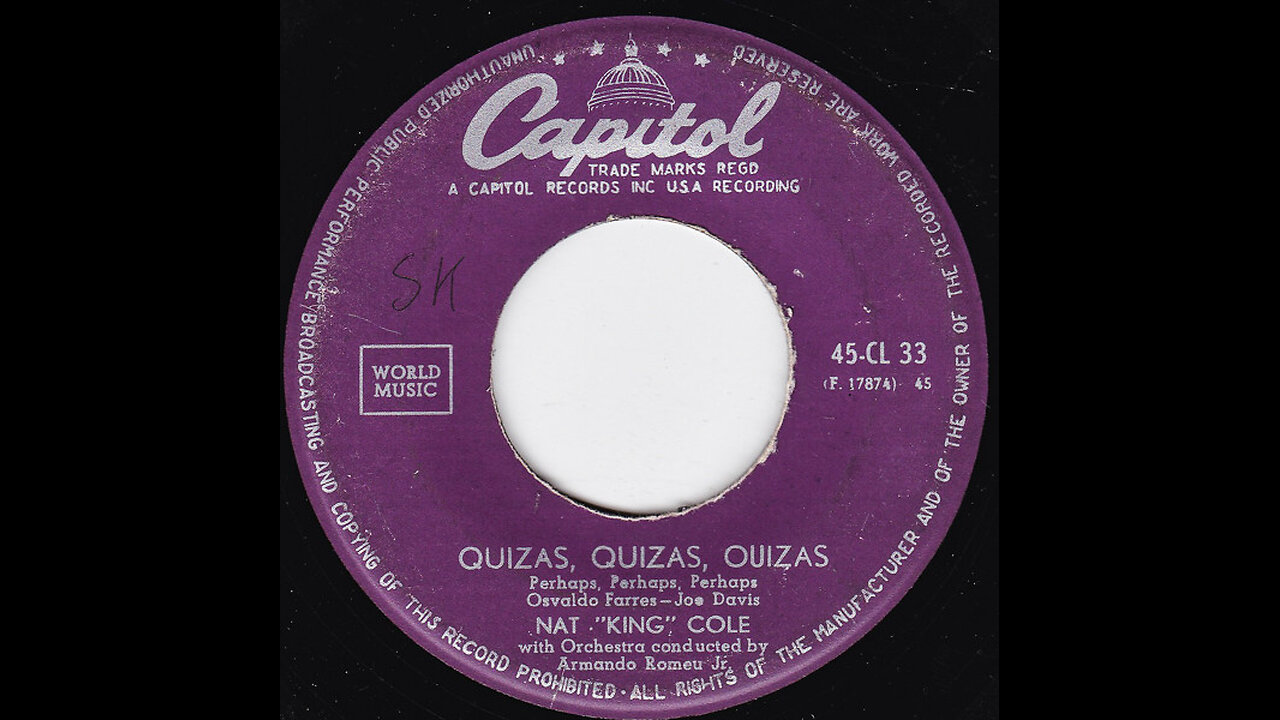 Nat 'King' Cole --- Quizas, Quizas, Quizas (Perhaps, Perhaps, Perhaps)