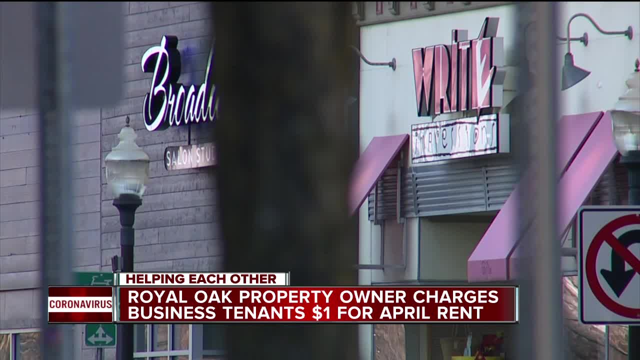 Royal Oak property owner charges business tenants $1 for April rent