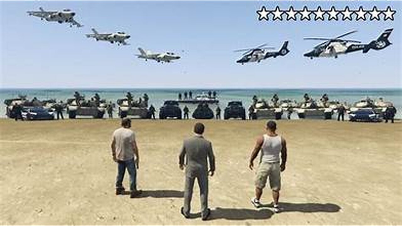 What Happens If You Get 10 Stars in GTA 5_ (Epic Cop Battle)