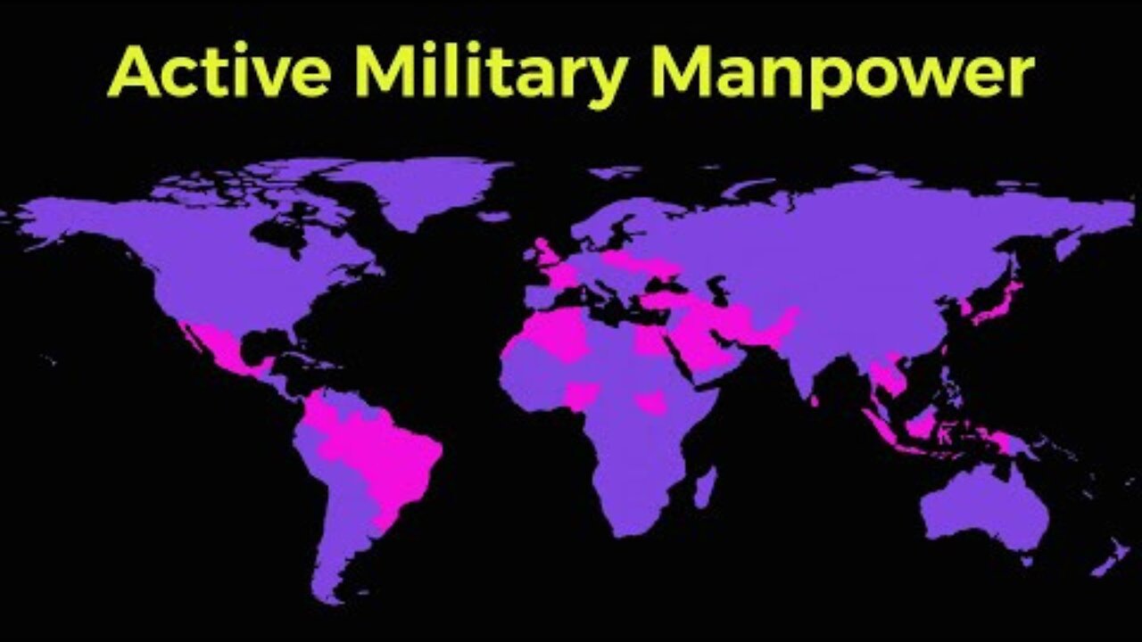 Map: Active Military Manpower by Country, 2024