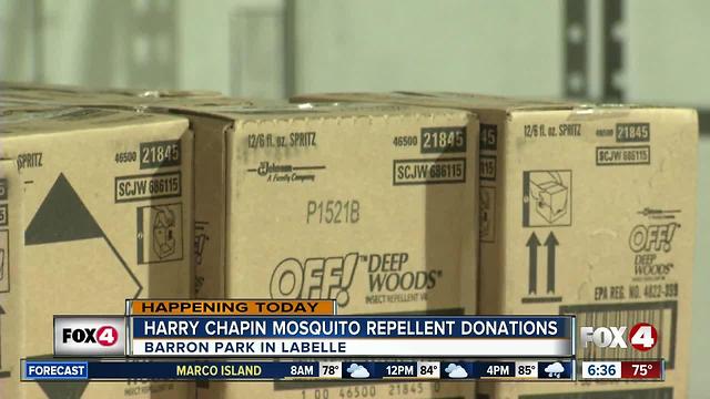 Food bank offering free mosquito repellent