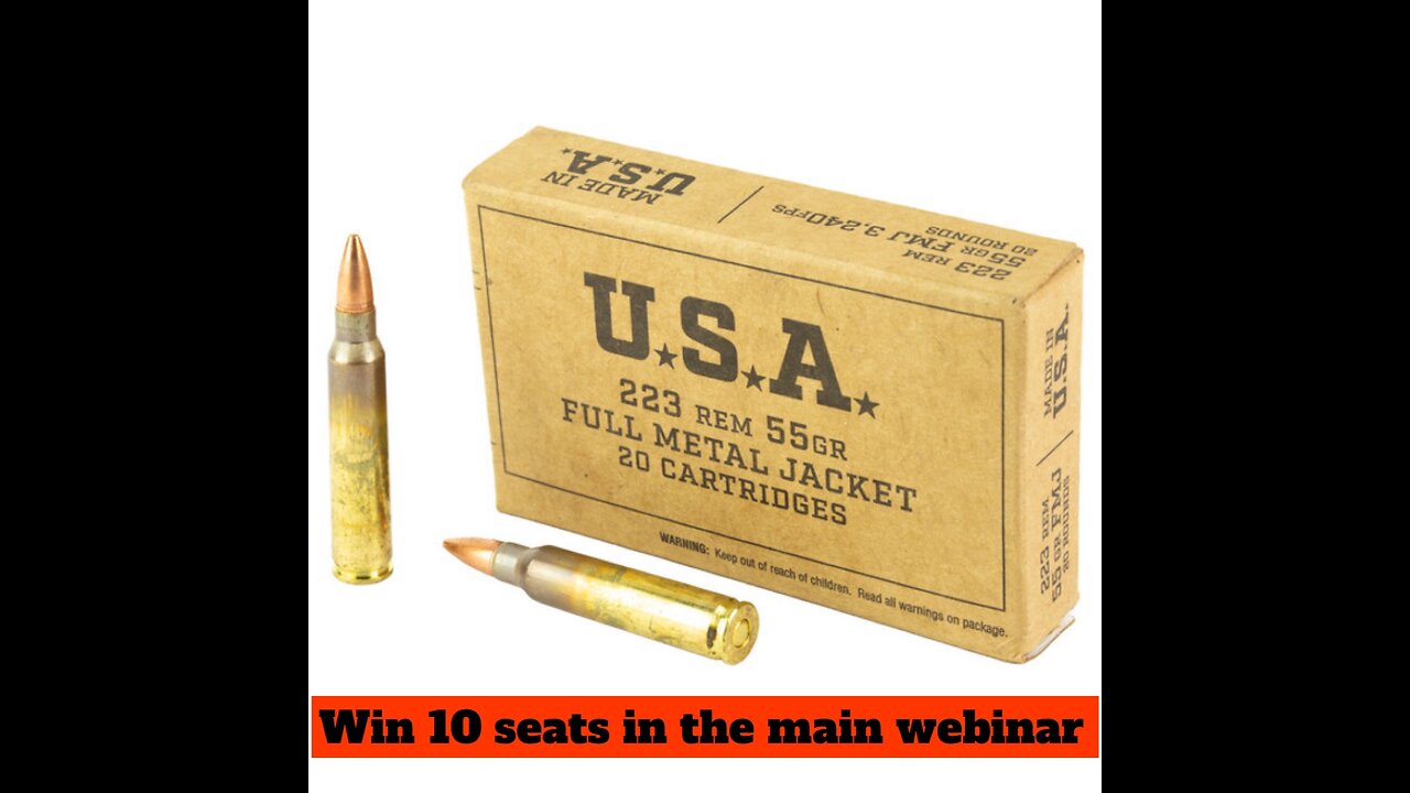 Winchester - 223 Remington - 55 Grain FMJ - 1000 ROUNDS MINI #2 FOR 10 SEATS IN THE MAIN WEBINAR