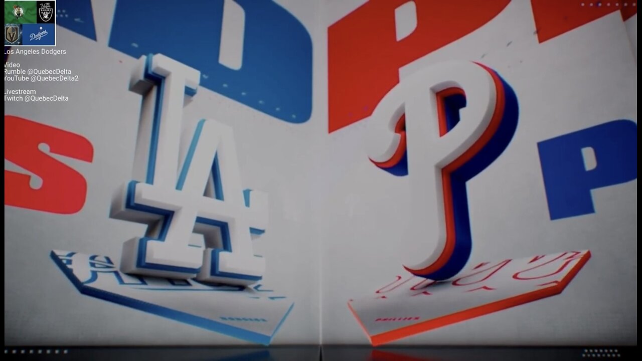 Dodgers @ Phillies. Game 3 of 3 Game Series. MLB the Show 24.