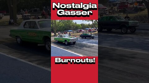 Dodge vs. Chevy Gasser Burnouts! #shorts