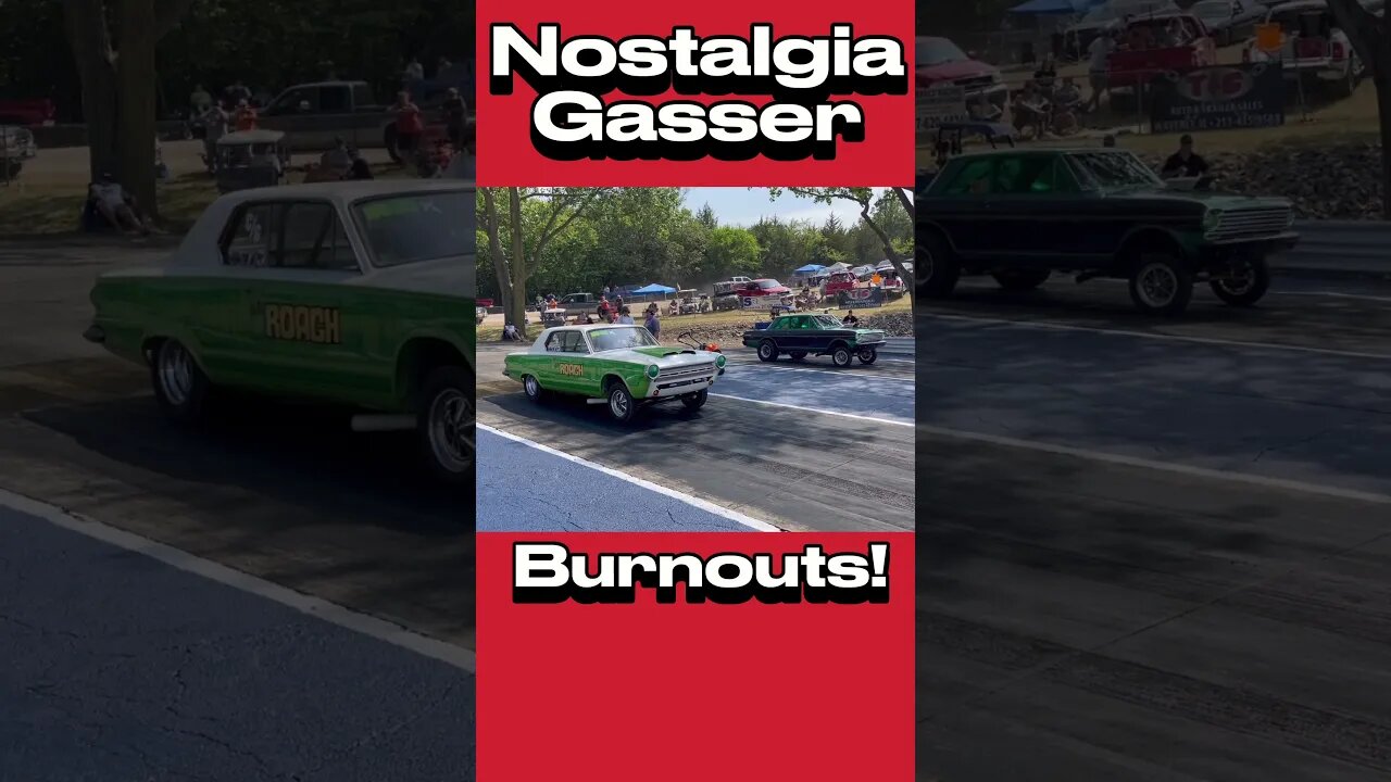 Dodge vs. Chevy Gasser Burnouts! #shorts