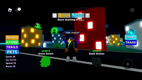 playing Legends of speed in roblox