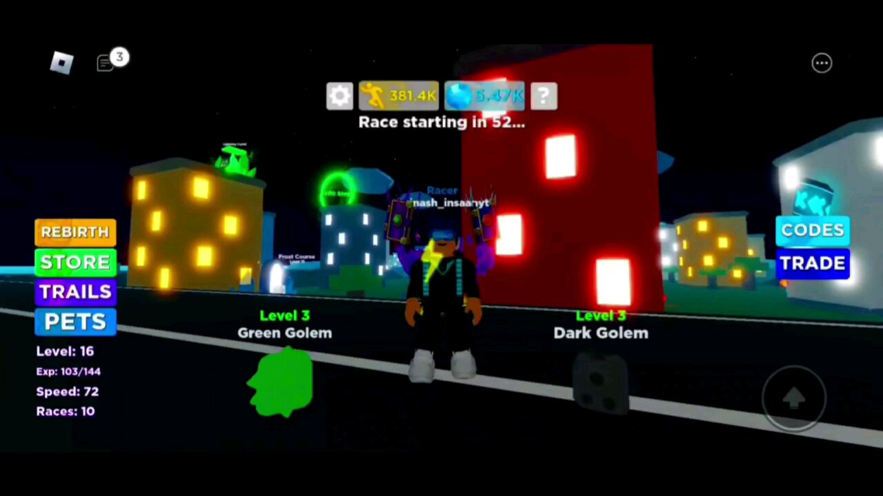 playing Legends of speed in roblox
