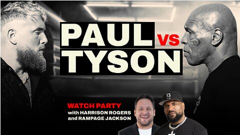 PAUL vs TYSON watch party w/ Rampage Jackson and Harrison Rogers