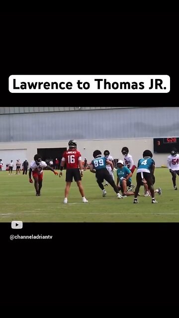 Lawrence to Thomas JR. #shorts #footballshorts #nfl #jacksonvillejaguars #football #fantasyfootball