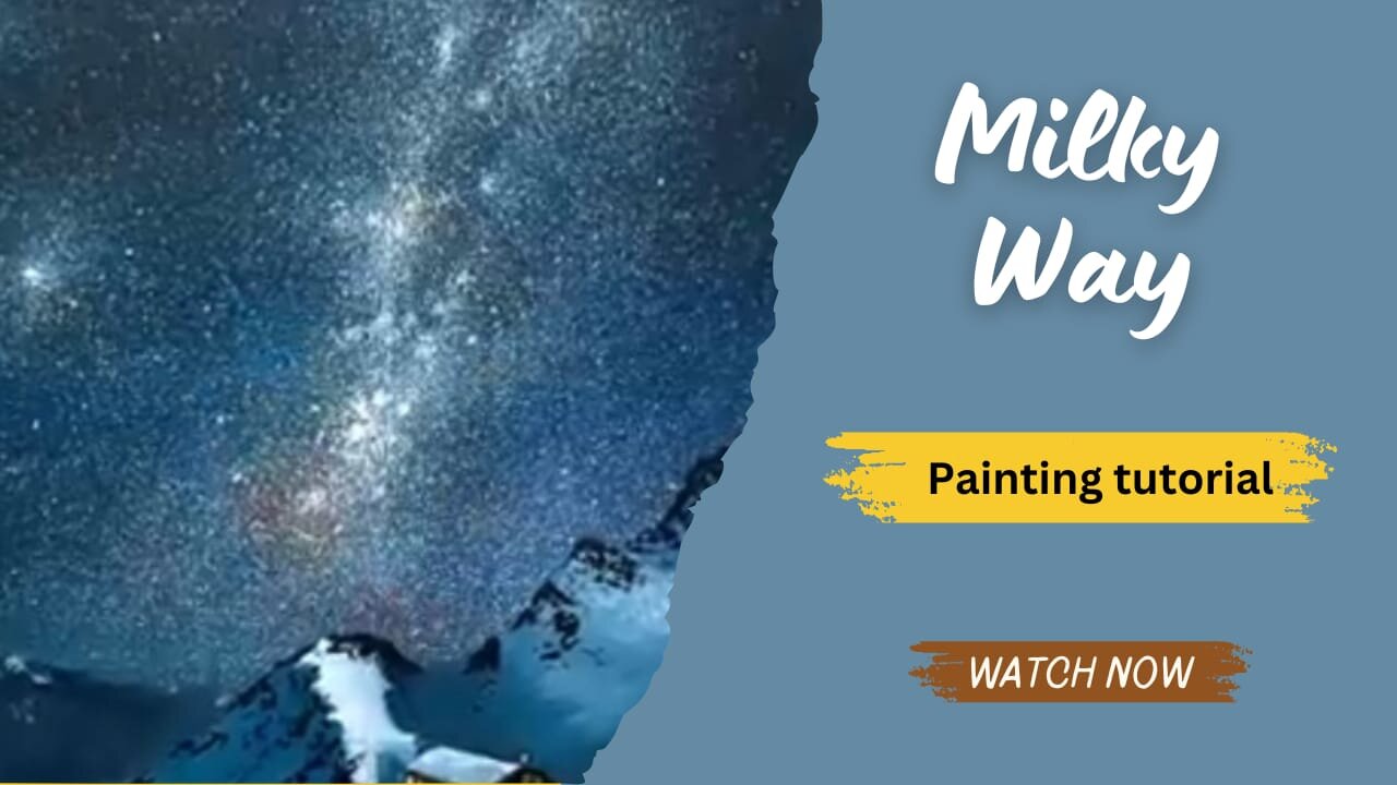 How to Draw a View of the Milky Way / Acrylic Painting TUTORIAL