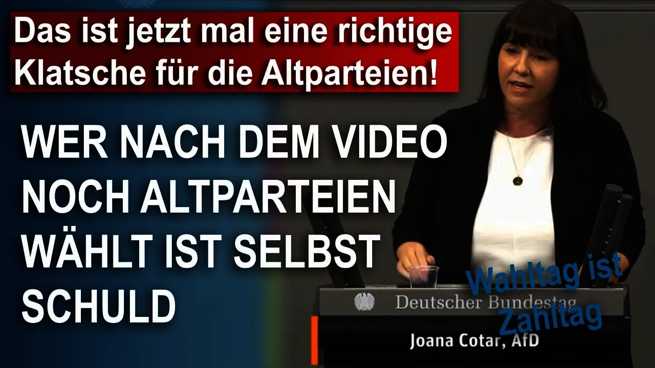 Das ist jetzt mal eine richtige Klatsche für die Altparteien, Joana Cotar AfD